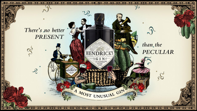 Обои картинки фото hendrick`s gin, бренды, бренды напитков , разное, джин