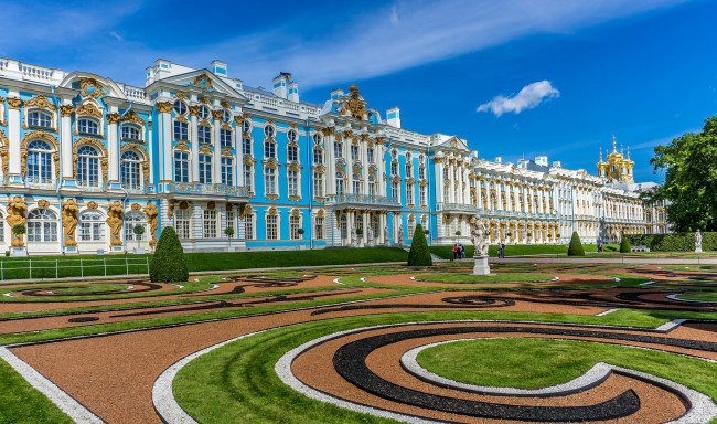 Обои картинки фото catherine palace of pushkin, города, санкт-петербург,  петергоф , россия, дворец