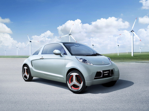 Обои картинки фото mitsubishi i-miev sport concept 2007, автомобили, mitsubishi, 2007, i-miev, sport, concept