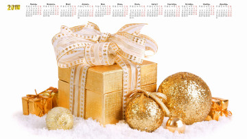обоя календари, праздники,  салюты, подарок, коробка, шар, 2018