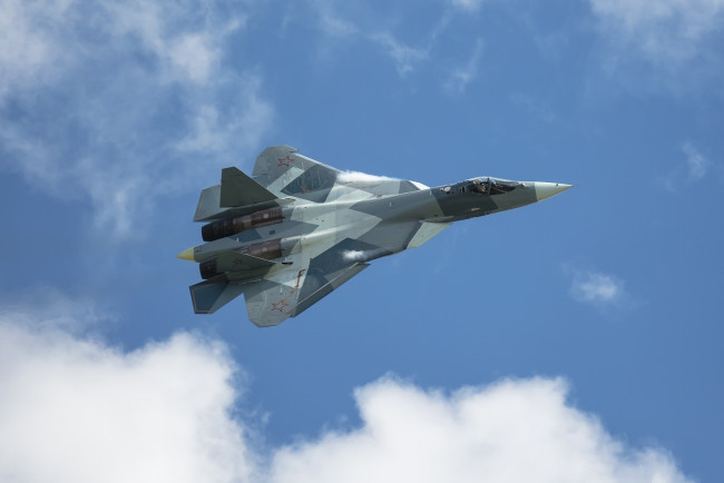 Обои картинки фото t-50 pak-fa, авиация, боевые самолёты, истребитель