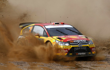 Картинка спорт авторалли citroen ралли гоночные автомобили гонки грязь