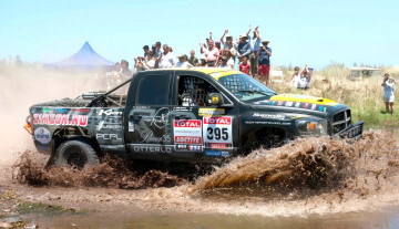 Картинка спорт авторалли dodge пикап автомобиль грязь ралли дакар