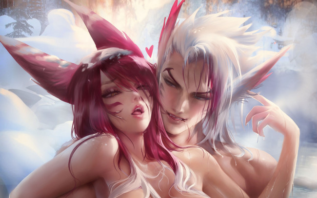 Обои картинки фото видео игры, league of legends, xayah, rakan