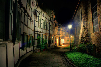Картинка hattingen германия города улицы площади набережные улица огни ночь