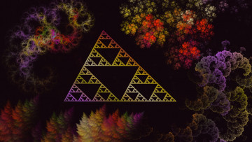 Картинка 3д графика fractal фракталы фон цвет узор линии изгибы