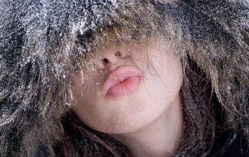 Картинка разное губы зима снег поцелуй шапка