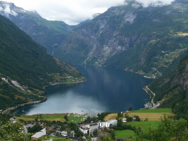 Обои картинки фото норвегия, geiranger, fjord, природа, реки, озера, горы, озеро