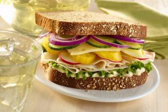 Картинка еда бутерброды +гамбургеры +канапе бутерброд сыр огурец зелень редис