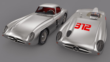 обоя автомобили, 3д, 1955, mercedes-benz, 300, slr