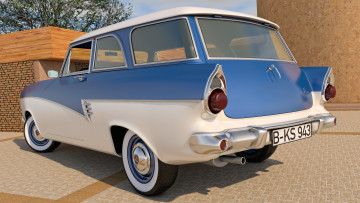 Картинка автомобили 3д taunus ford 1957 p2 17m