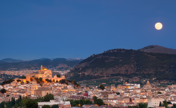 Картинка каравака-де-ла-крус+ испания города -+панорамы огни луна