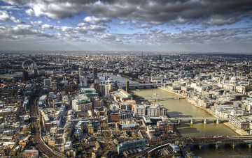 обоя города, лондон , великобритания, река, панорама
