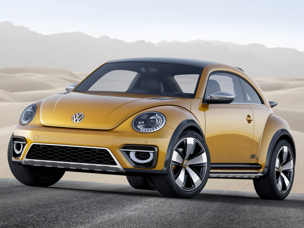 Обои картинки фото автомобили, volkswagen, beetle, желтый