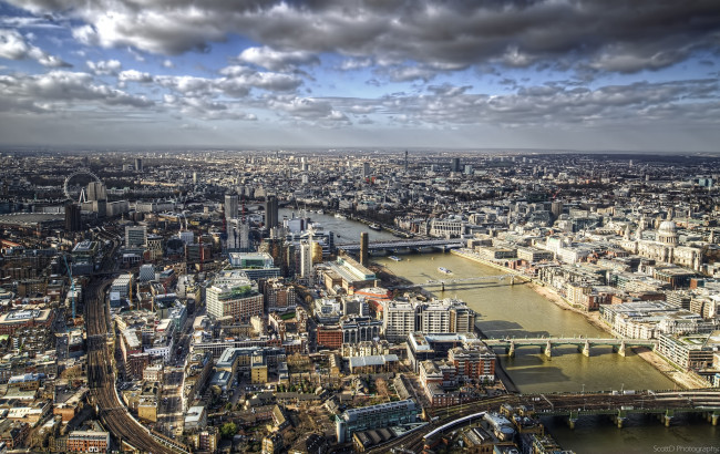 Обои картинки фото города, лондон , великобритания, река, панорама