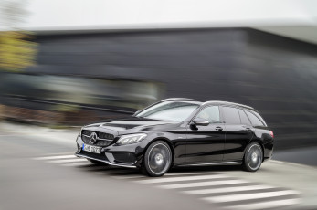 обоя автомобили, mercedes-benz, s205, estate, sport, темный, 2015г, amg, c, 450