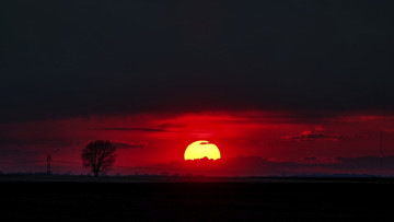 Картинка красный+закат природа восходы закаты закат горизонт солнце