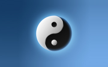 обоя 3д графика, инь-Янь , yin yang, логотип, фон