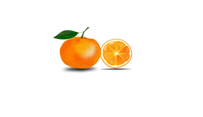 Обои картинки фото векторная графика, еда , food, фон, пистья, апельсин