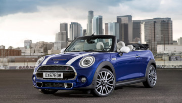 Картинка mini+cabrio+2019 автомобили mini blue 2019 cabrio