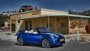 Картинка mini+cabrio+2019 автомобили mini cabrio blue 2019