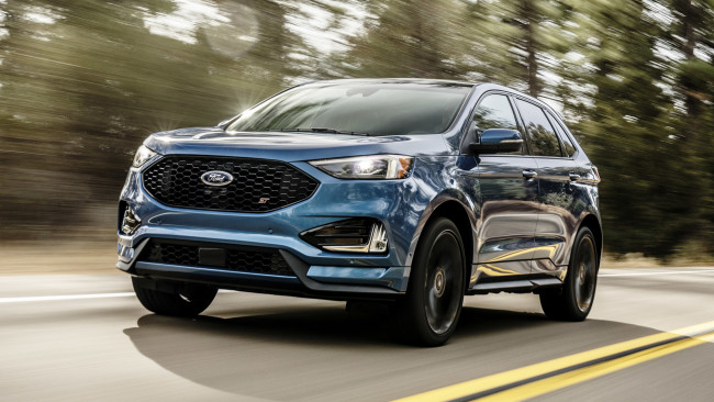 Обои картинки фото ford edge st 2019, автомобили, ford, 2019, st, edge, blue