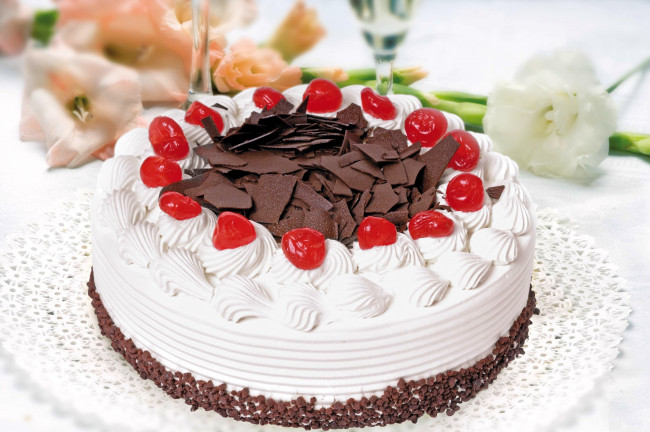 Обои картинки фото еда, торты, шоколад, крем, торт