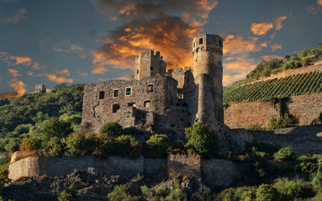 Обои картинки фото ehrenfels castle, города, замки германии, ehrenfels, castle