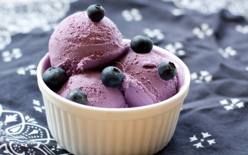 Картинка еда мороженое +десерты черника ягоды