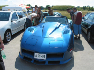 Картинка corvette автомобили выставки уличные фото