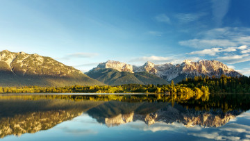 Картинка природа реки озера озеро вода пейзаж отражение небо лес деревья горы
