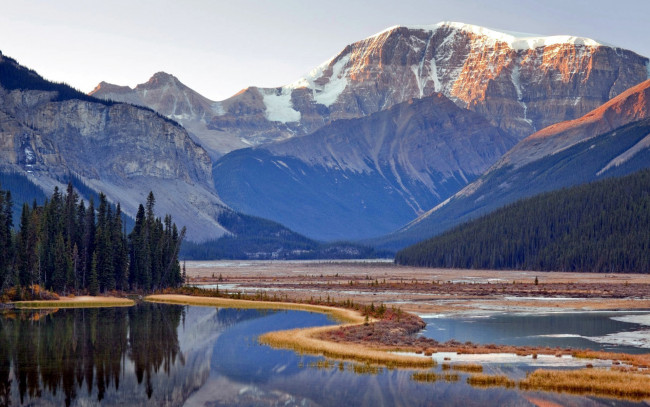 Обои картинки фото природа, горы, national, park, canada, озеро