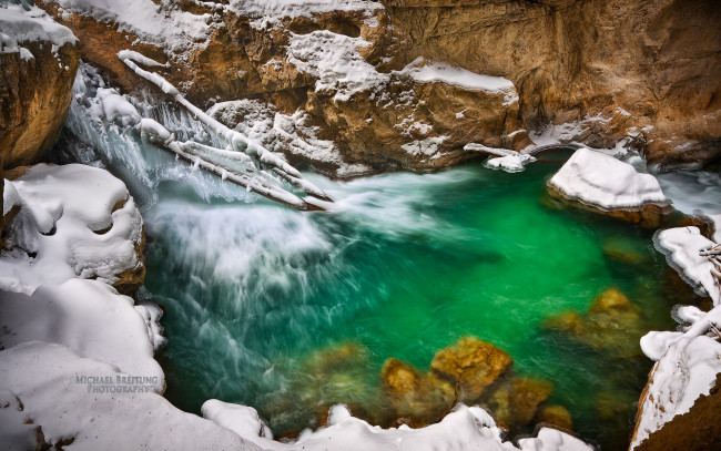 Обои картинки фото природа, реки, озера, камни, вода, снег