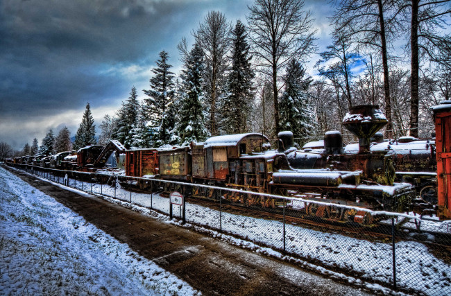 Обои картинки фото техника, паровозы, старый, поезд, паровоз, состав