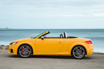 Картинка автомобили audi 8s roadster tts 2014г желтый