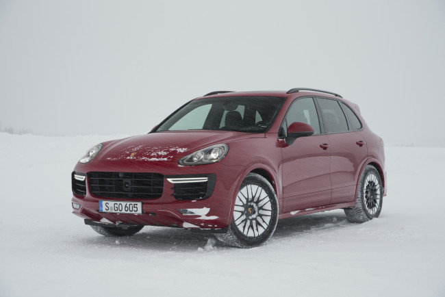 Обои картинки фото автомобили, porsche, 2014г, 958, gts, cayenne, красный