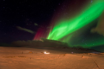 Картинка природа северное+сияние ночь северное сияние звезды снег