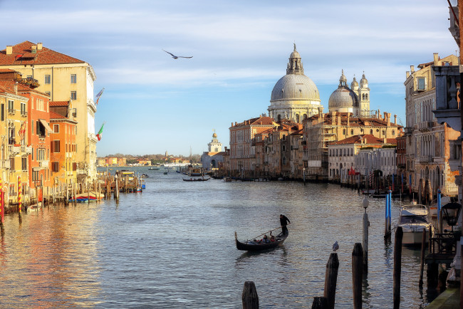 Обои картинки фото venice-chiesa santa maria, города, венеция , италия, канал