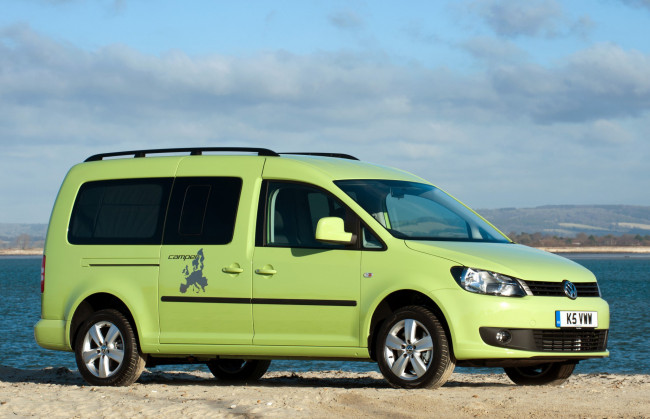 Обои картинки фото volkswagen caddy camper uk-spec 2013, автомобили, volkswagen, caddy, camper, uk-spec, 2013