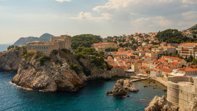 Обои картинки фото города, дубровник , хорватия, побережье, город, дубровник, адриатическое, море