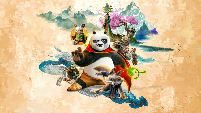 Обои картинки фото мультфильмы, kung fu panda 4, kung, fu, panda, 4