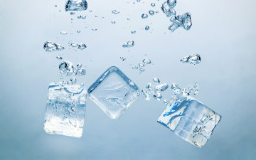 Картинка разное капли брызги всплески лёд вода кубики льда пузыри