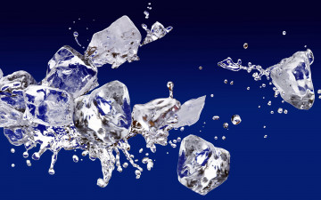 Картинка разное капли брызги всплески вода кубики льда лёд