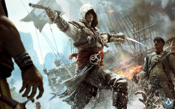 Картинка assassin`s creed iv black flag видео игры пираты edward kenway