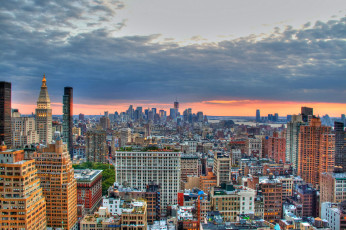 обоя города, нью-йорк , сша, new, york, дома, панорама