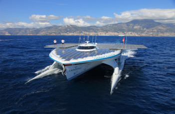 Картинка корабли катамараны+и+тримараны sea batery boat solar