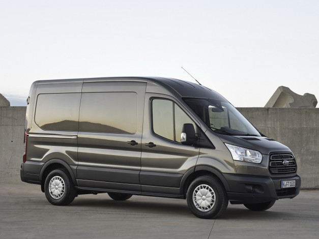 Обои картинки фото автомобили, ford trucks, ford, 2014, l2h2, van, transit