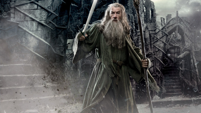 Обои картинки фото кино фильмы, the hobbit,  the desolation of smaug, старик