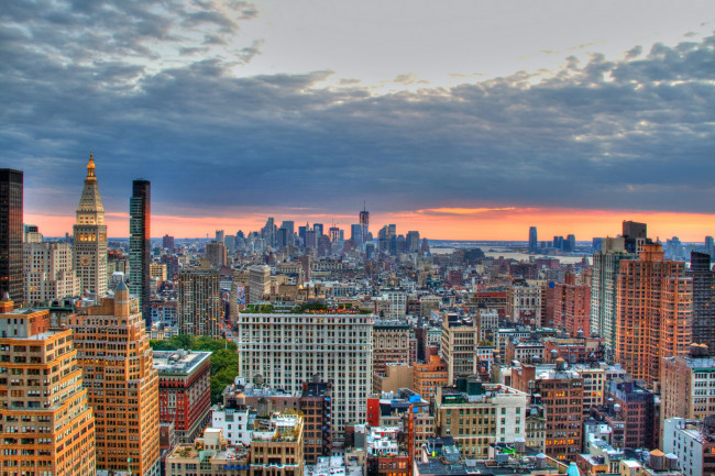 Обои картинки фото города, нью-йорк , сша, new, york, дома, панорама