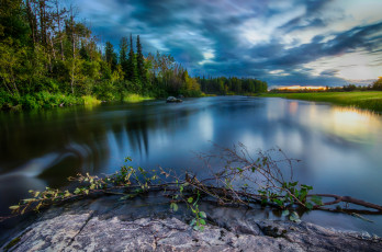 Картинка природа реки озера тучи река лес
